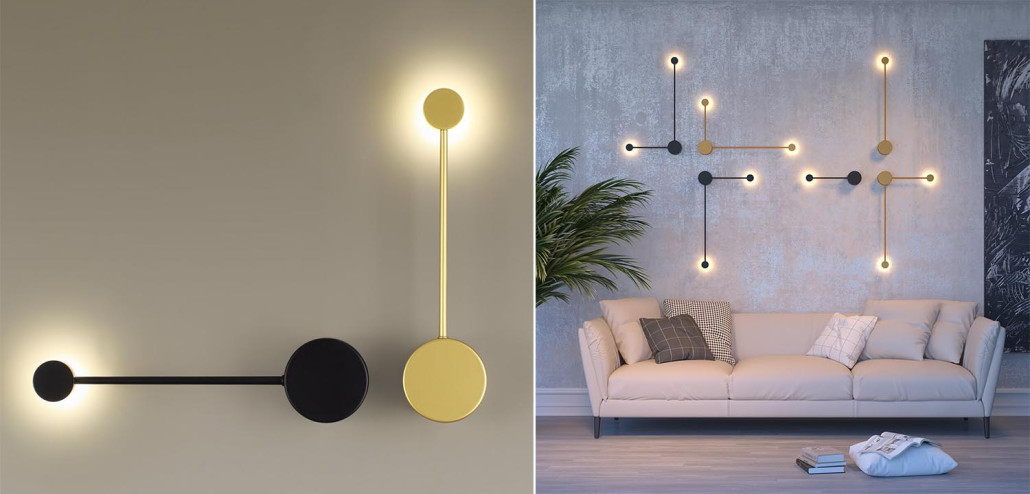 Бра Pin Wall Light Gold 40