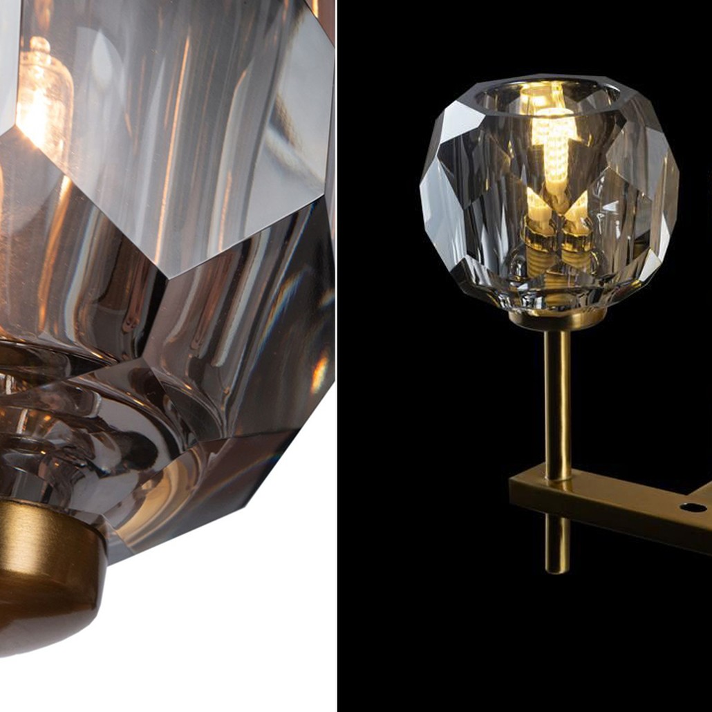 Бра Boule de Cristal Double Sconce smoky