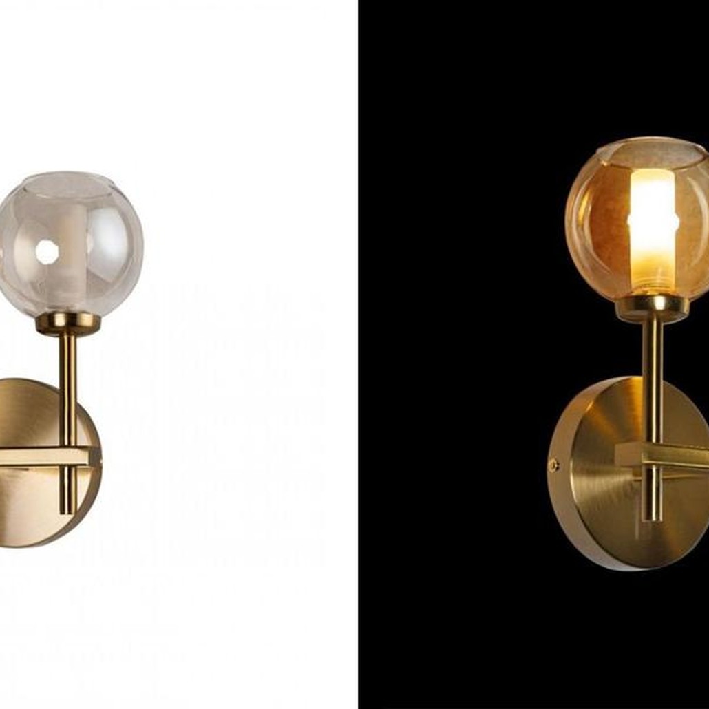Бра Boule de Cristal Double Wall Lamp amber Gold