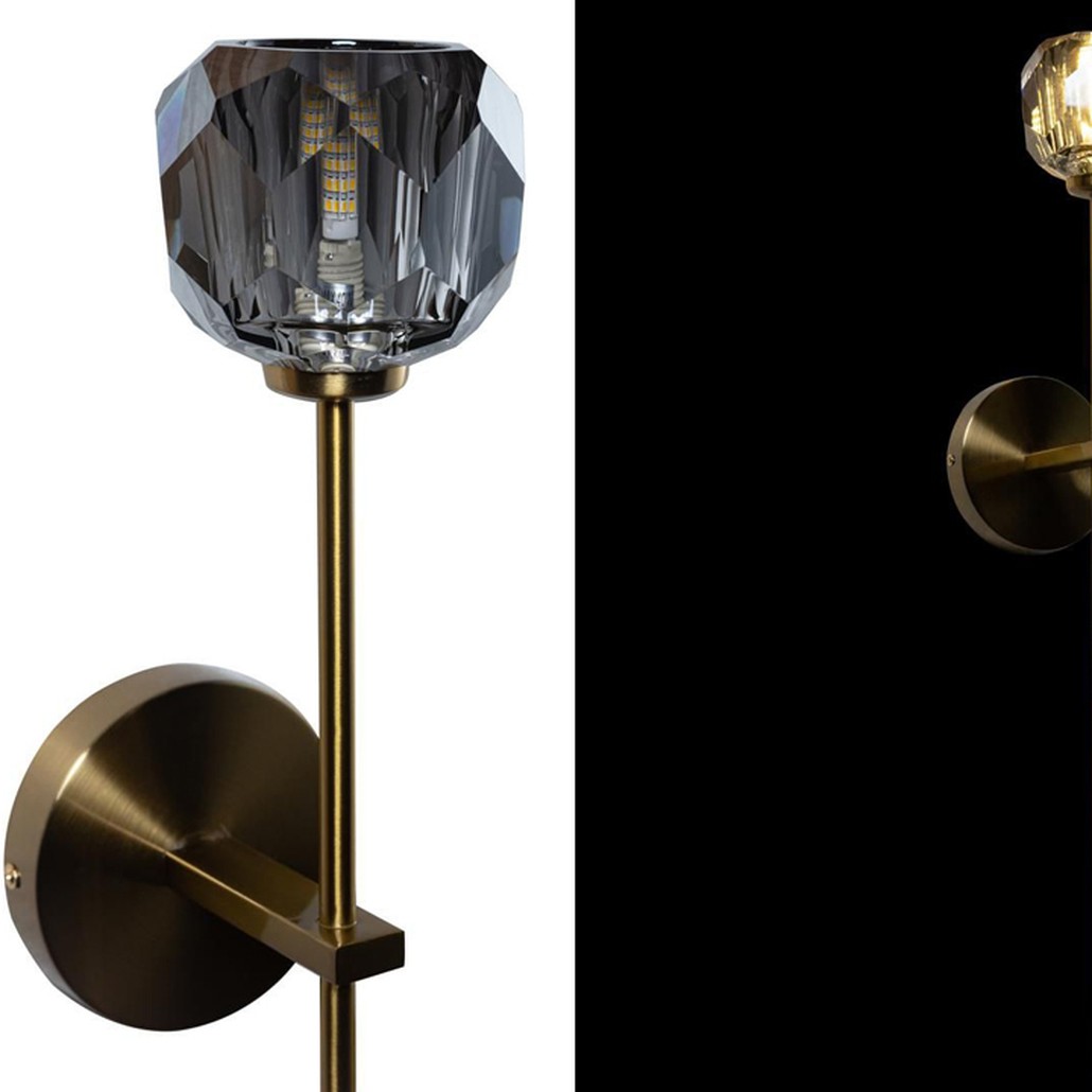 Бра Boule de Cristal Long Sconce smoky