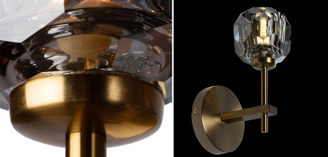 Бра Boule de Cristal Single Sconce smoky