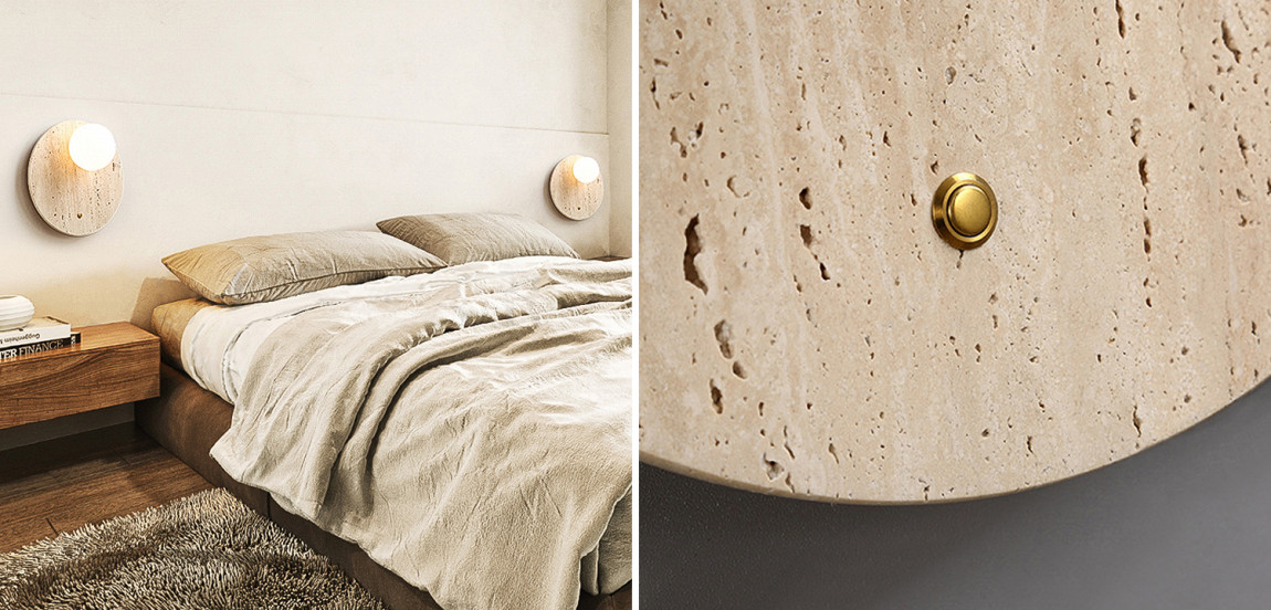 Бра STIAN TRAVERTINE WALL Круг