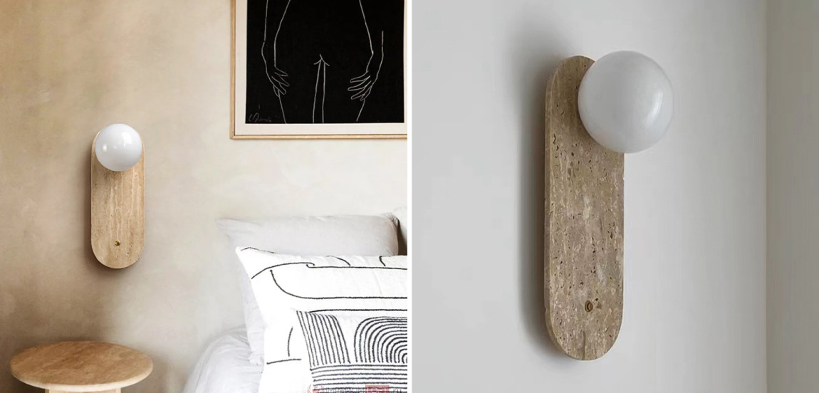 Бра STIAN TRAVERTINE WALL Овал