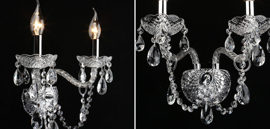 Бра Tears Хрустальное на две лампы