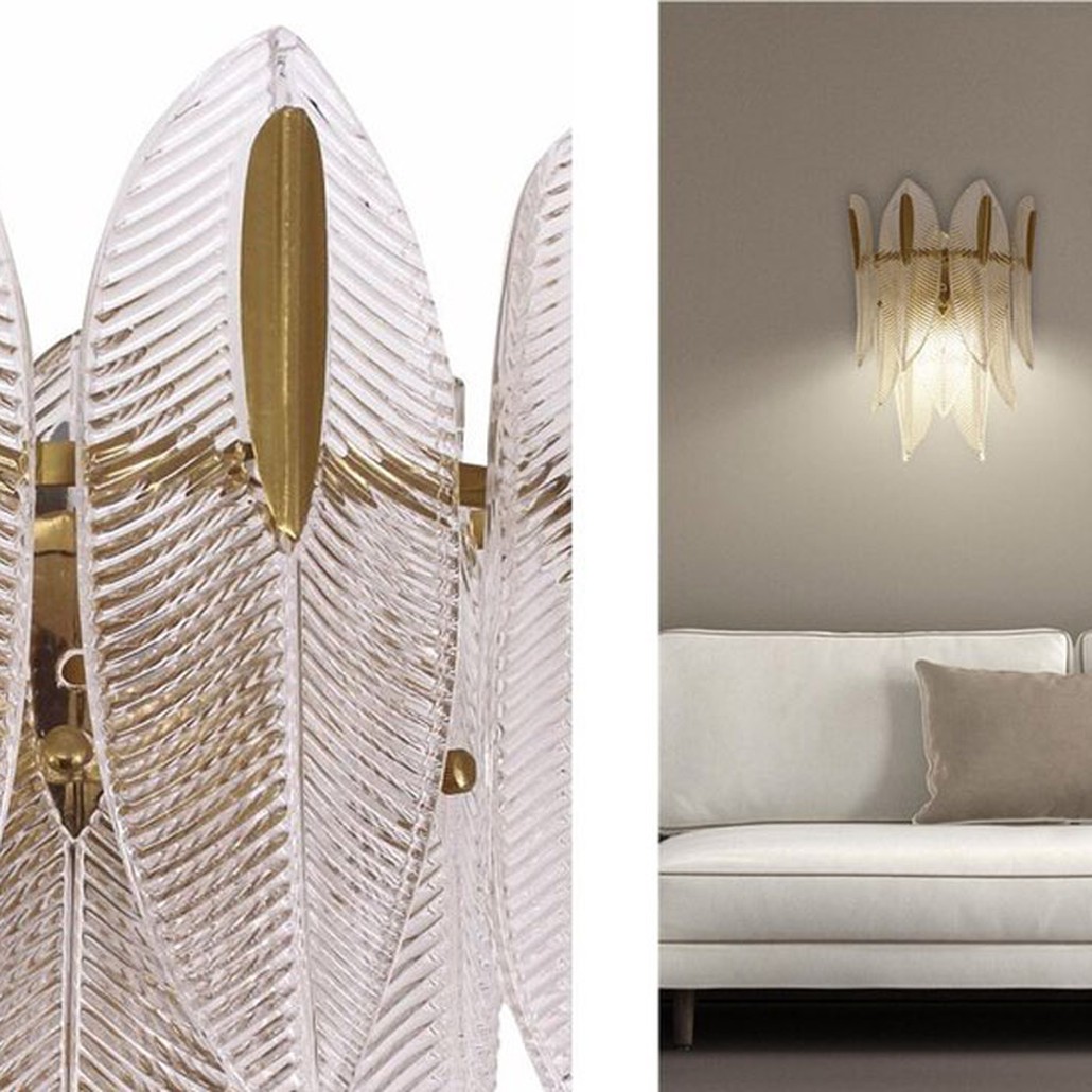 Бра Textured Glass Petals Sconce