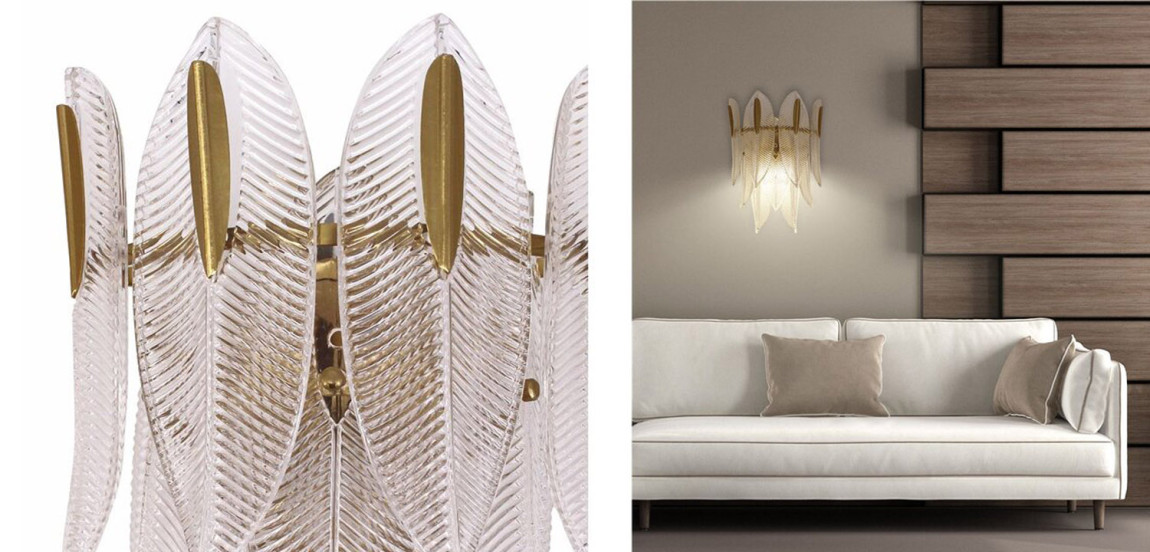 Бра Textured Glass Petals Sconce