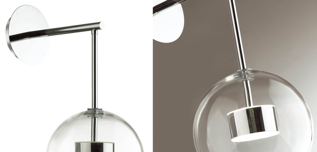 Бра Transparent Bubble Sconce chromium