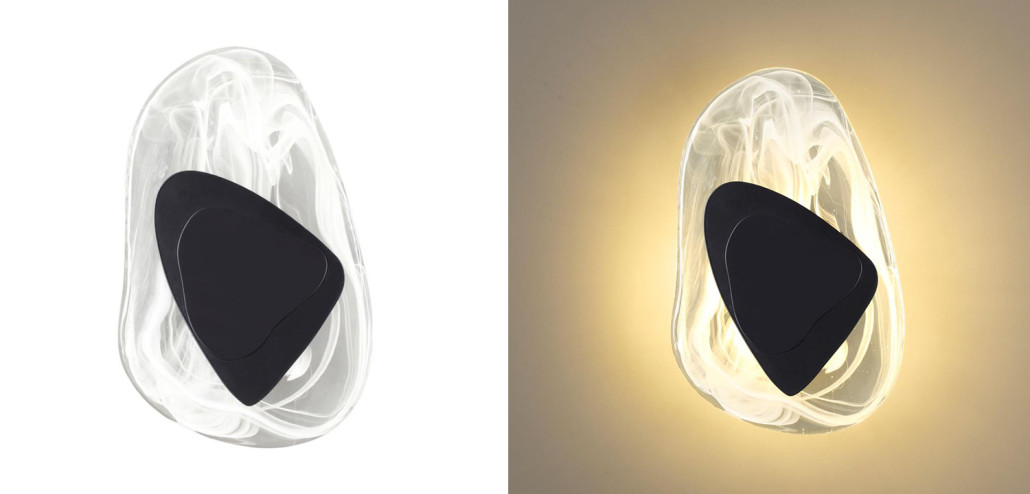 Бра Transparent Pebbles Sconces Black