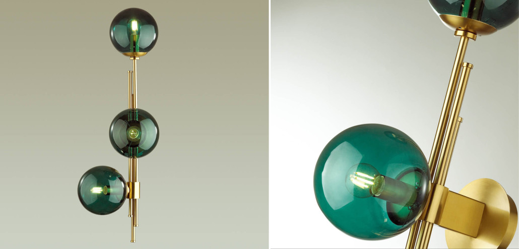 Бра TRILOGY WALL SCONCE Turquoise glass 70