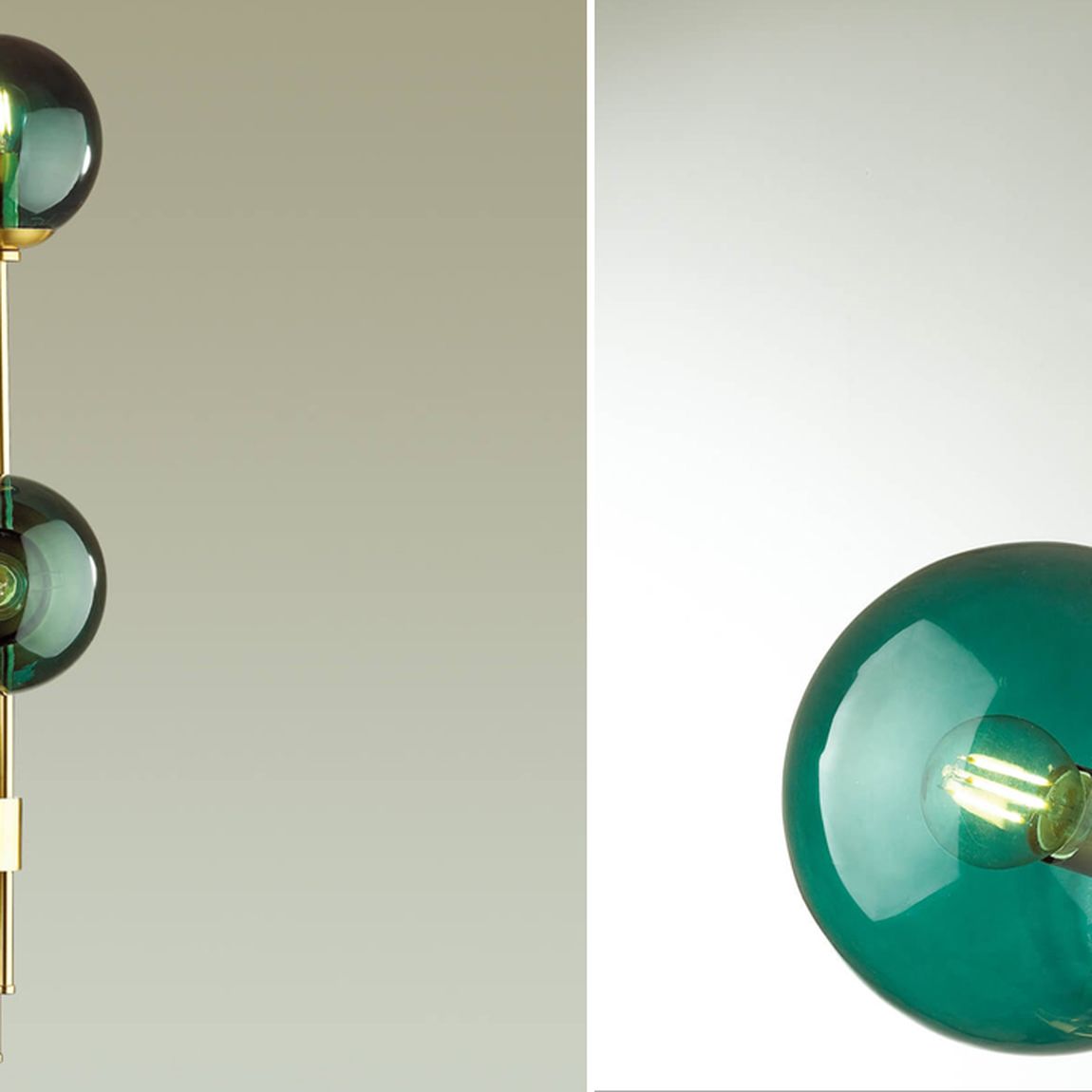 Бра TRILOGY WALL SCONCE Turquoise glass 70