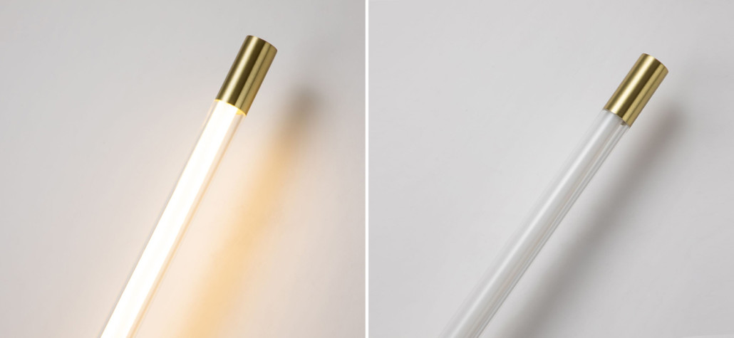 Бра Trumpet tube Double Золотое 60 см