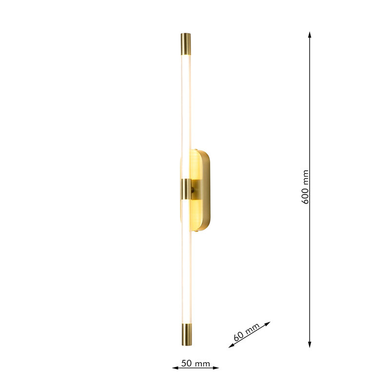 Бра Trumpet tube Double Золотое 60 см