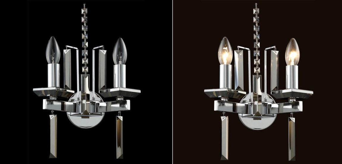 Бра Vivien Crystal Chrome Wall Lamp