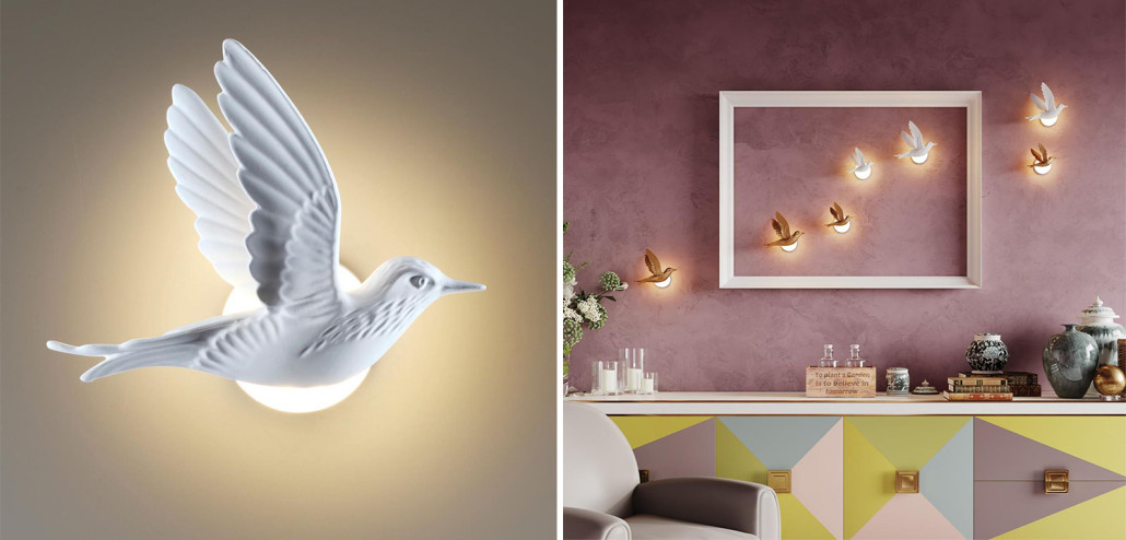 Бра White Bird Wall Lamp