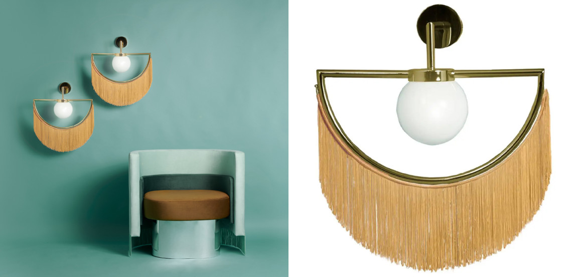 Бра Wink Wall Lamp by Masquespacio for Houtique Goldgelb