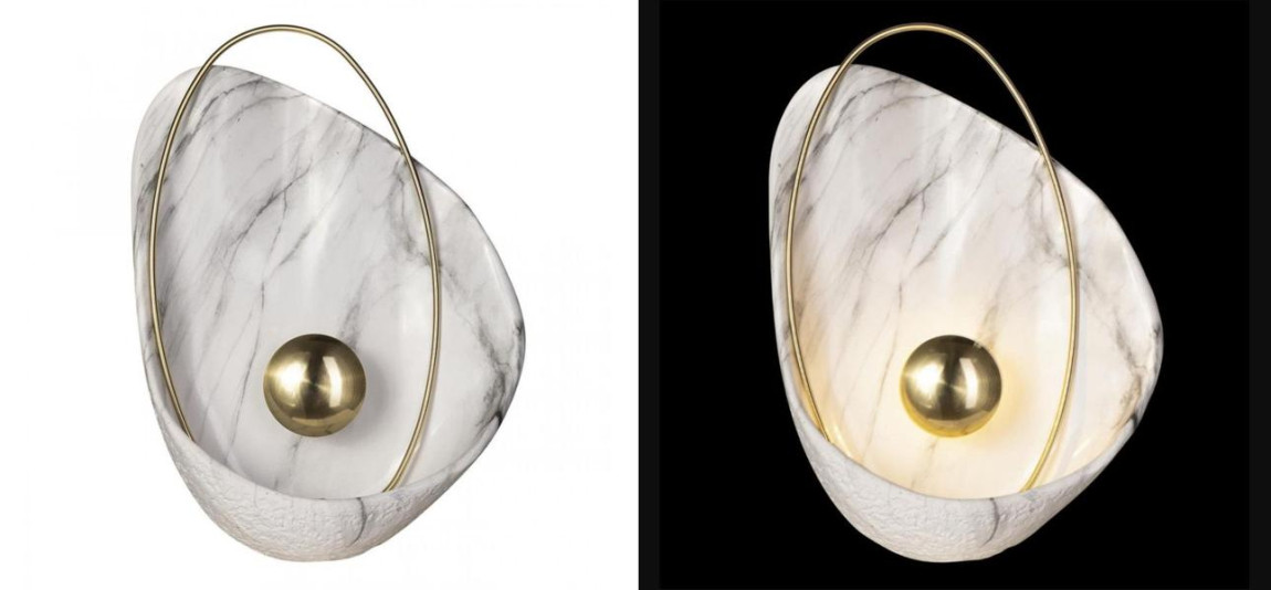 Бра Белая Жемчужина Ginger & Jagger Pearl WALL LAMP