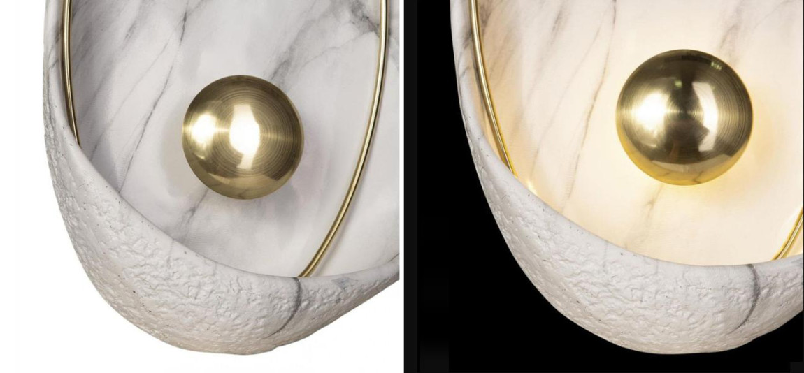 Бра Белая Жемчужина Ginger & Jagger Pearl WALL LAMP