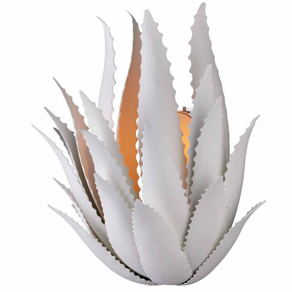 Бра белое в виде растения агавы Mexican Agave