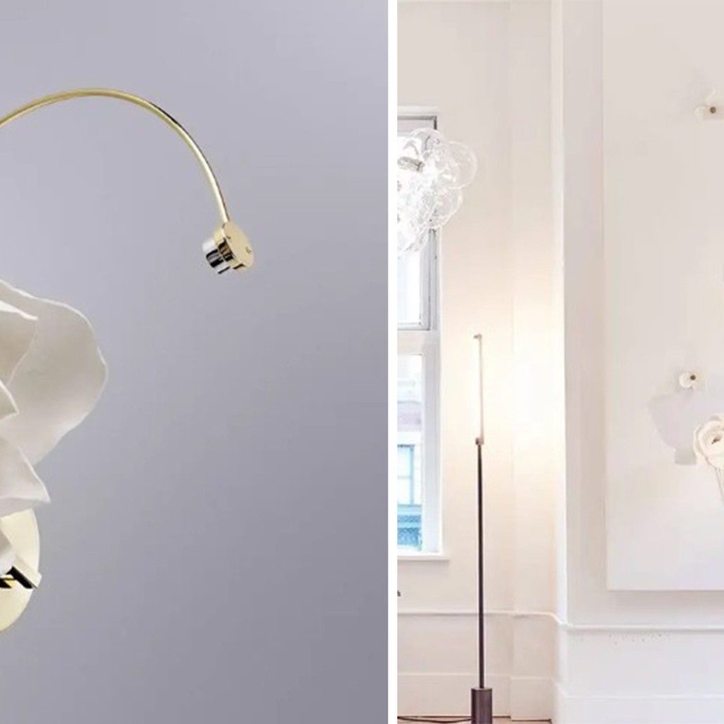 Бра Белый Цветок Lure Sconce by PELLE