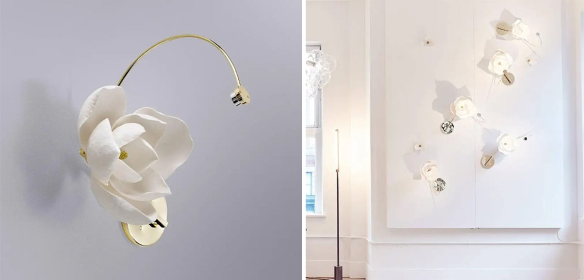 Бра Белый Цветок Lure Sconce by PELLE