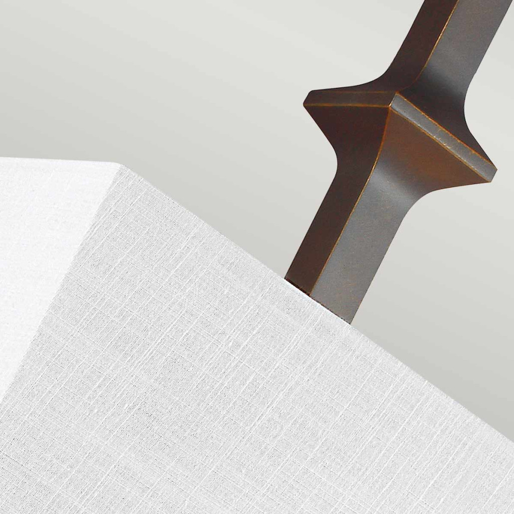 Бра бронзового цвета с полукруглым матовым стеклянным плафоном в геометрическом каркасе Feiss