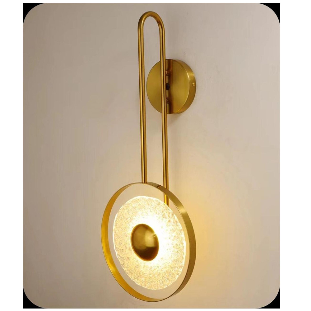 Бра бронзовое с прозрачным стеклянным плафоном Suspension