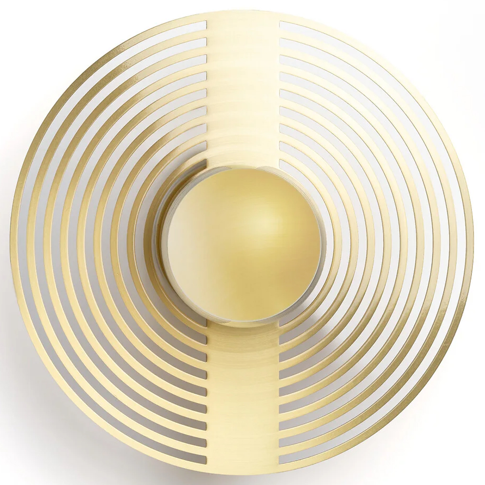 Бра в виде металлического диска Amadis Gold Wall Lamp