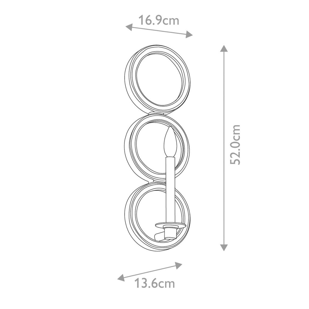 Бра в виде трех круглых зеркал Kichler