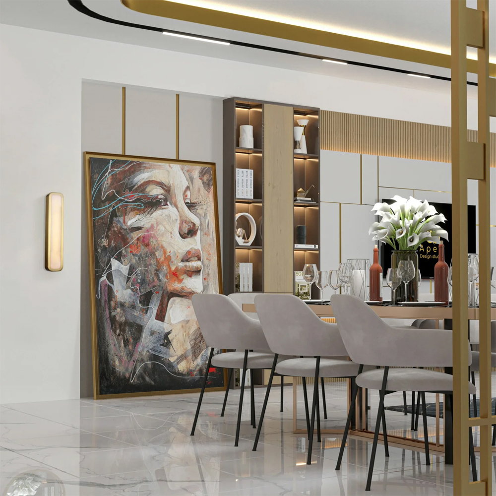 Бра в металлическом корпусе с рассеивателем из бежевого алебастра Cryptocrystalline Stone