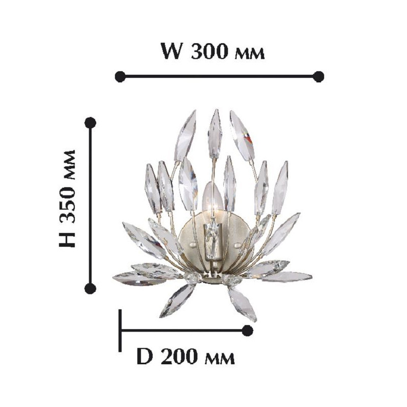 Бра в форма лотоса CRYSTAL PINEAPPLE
