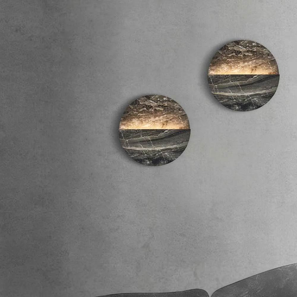 Бра в форме диска из керамогранита Eclipse of Celestial Bodies