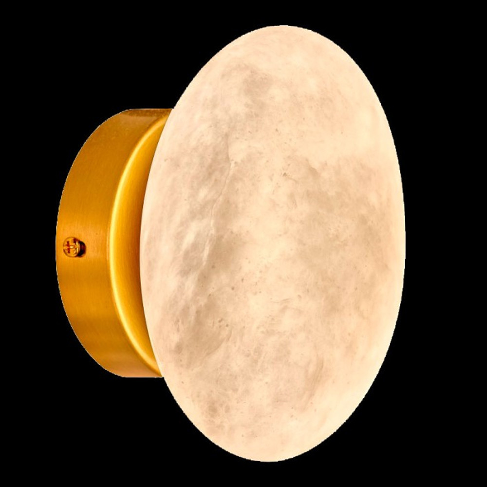 Бра в форме диска из натурального камня Cryptocrystalline Stone