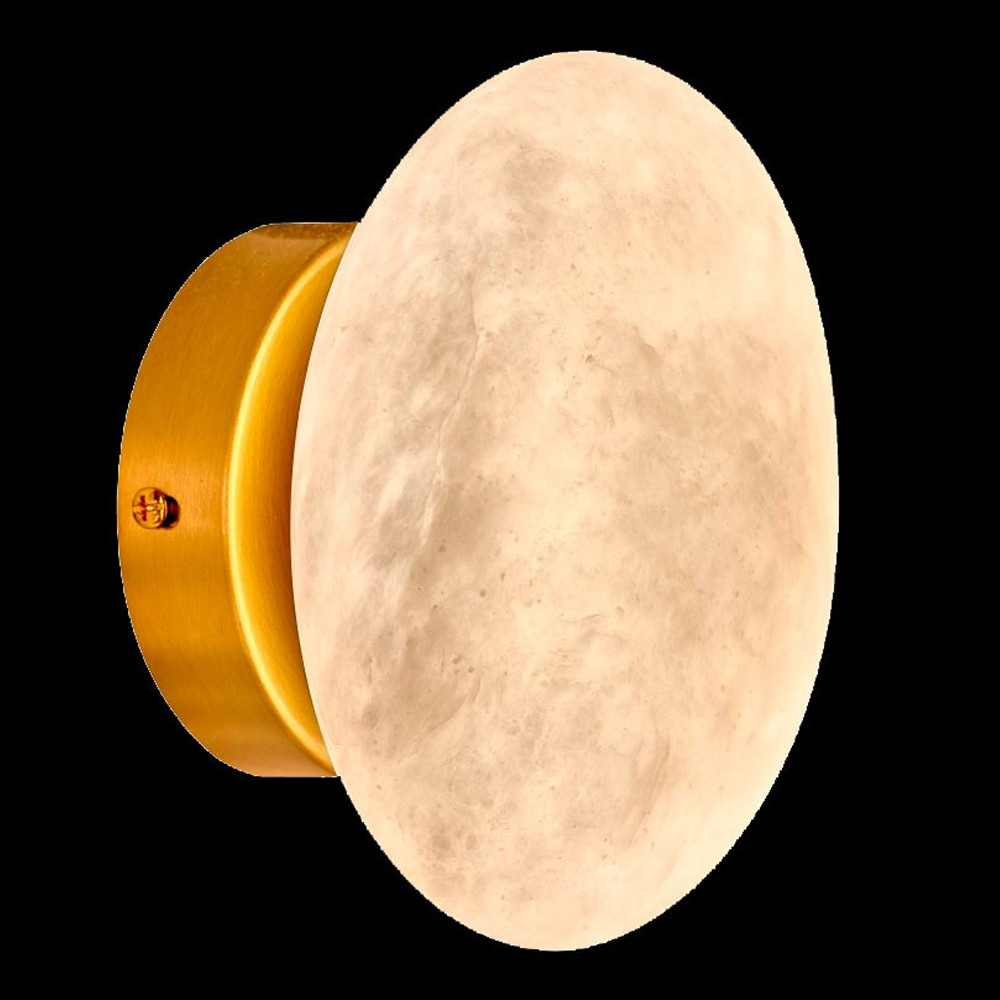 Бра в форме диска из натурального камня Cryptocrystalline Stone