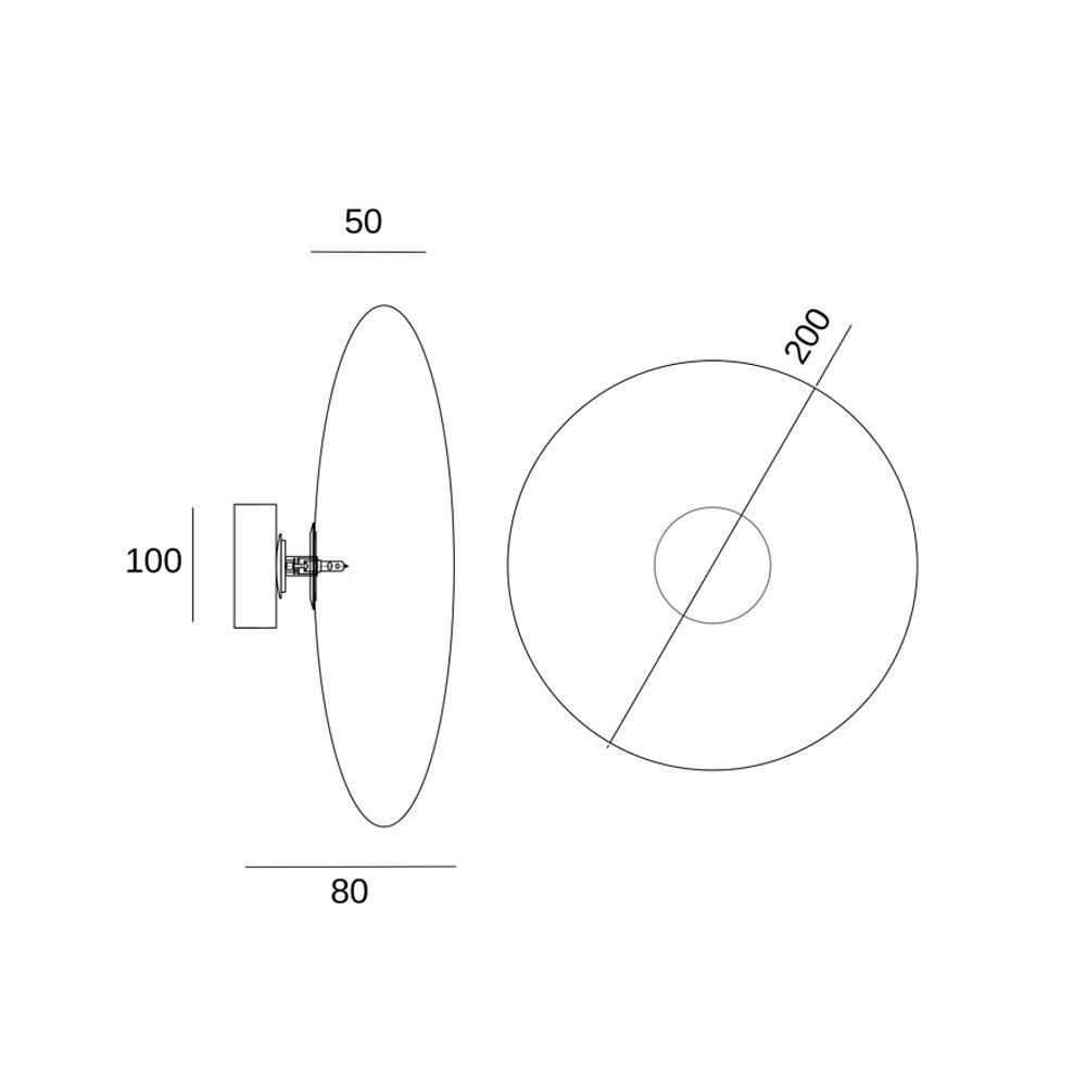 Бра в форме диска из натурального камня Cryptocrystalline Stone