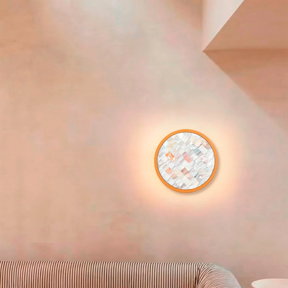 Бра в форме диска с перламутровыми прямоугольниками из морской ракушки Touch of Marine Charm