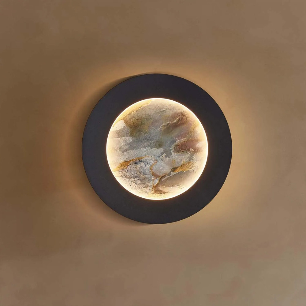 Бра в форме диска цвета латунь Brass Borders