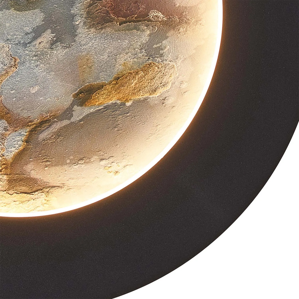 Бра в форме диска черного цвета Borders of Black