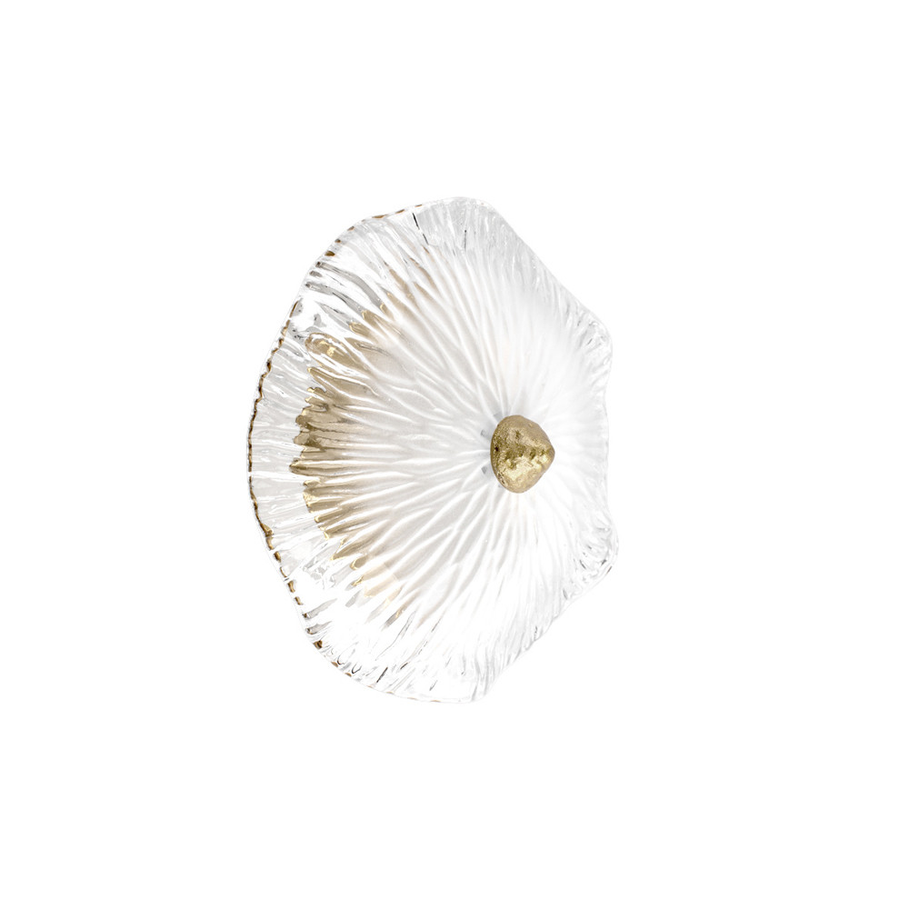 Бра в форме прозрачного стеклянного цветка с рельефной текстурой Textured Glass