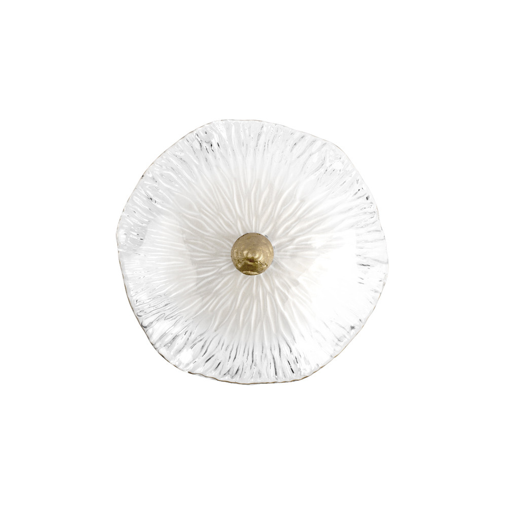 Бра в форме прозрачного стеклянного цветка с рельефной текстурой Textured Glass