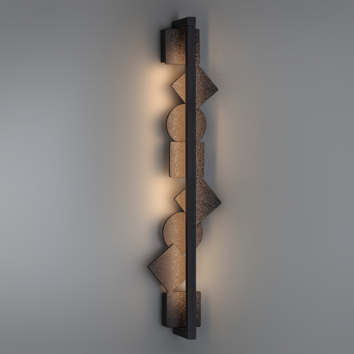 Бра вертикальное с черными кругами и квадратами Gravyura