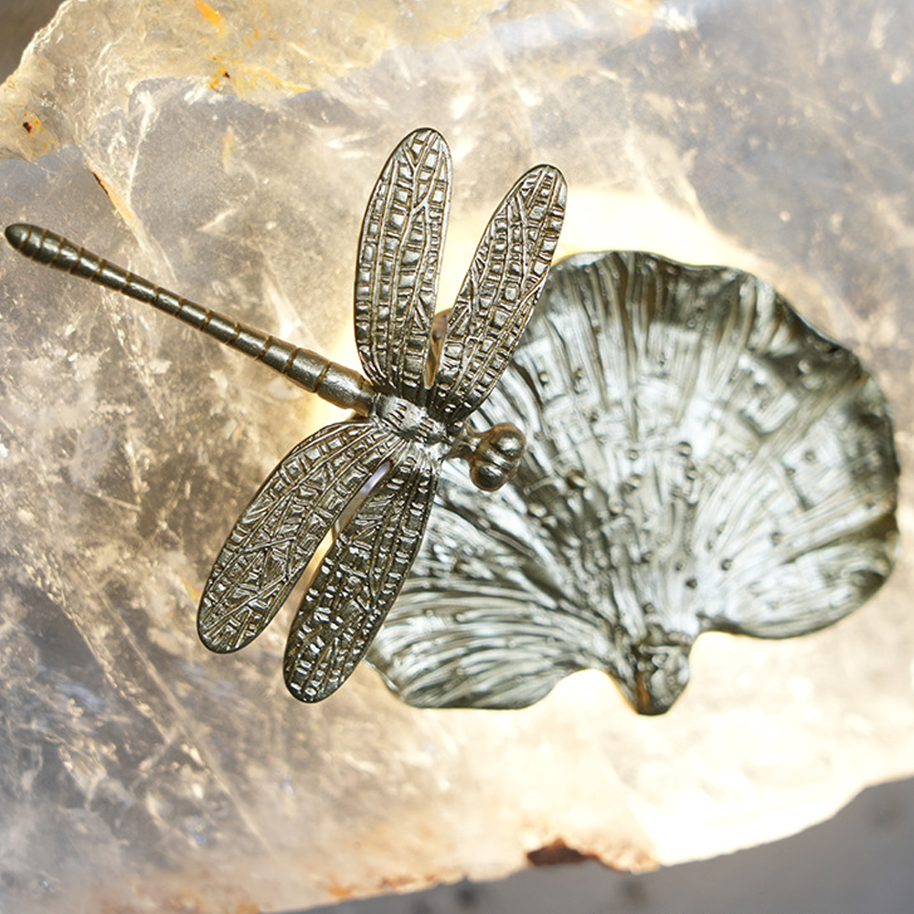 Бра Декоративный лист с стрекозой Glacial Fragment