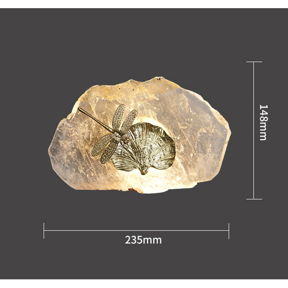 Бра Декоративный лист с стрекозой Glacial Fragment