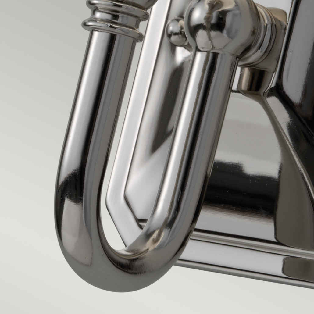 Бра для ванных комнат с белым матовым плафоном квадратной формы на основании цвета хром Feiss