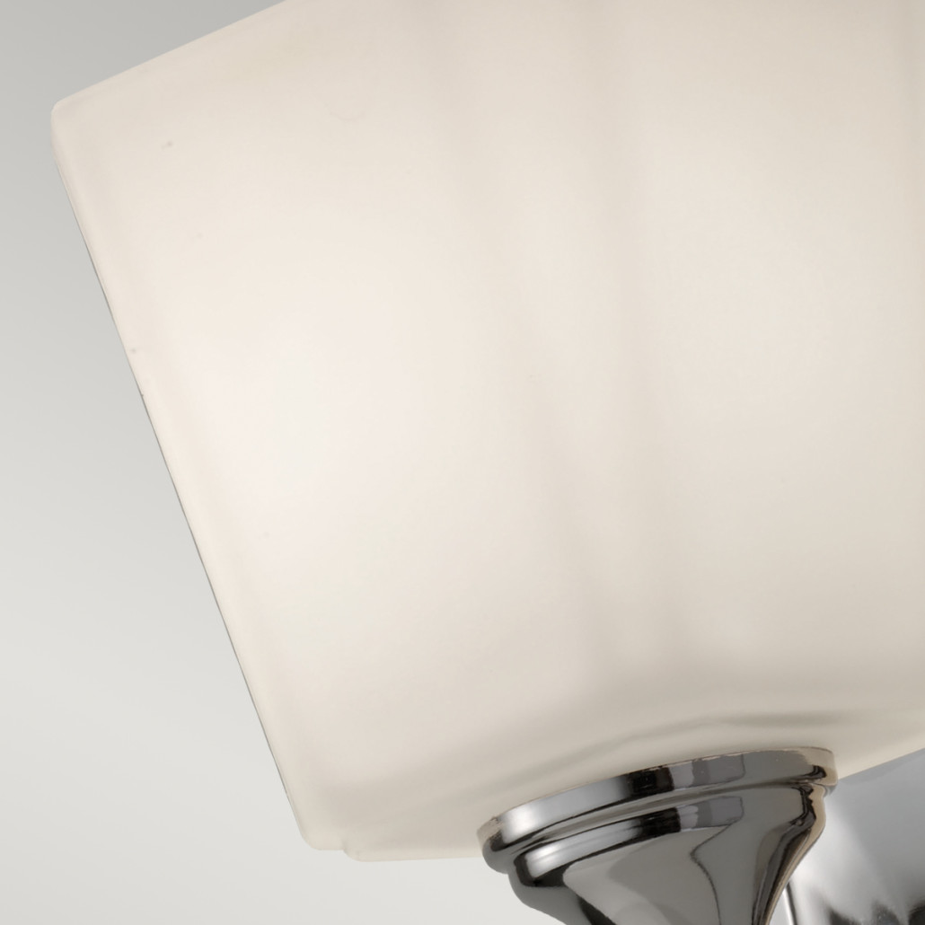 Бра для ванных комнат с белым матовым плафоном квадратной формы на основании цвета хром Feiss