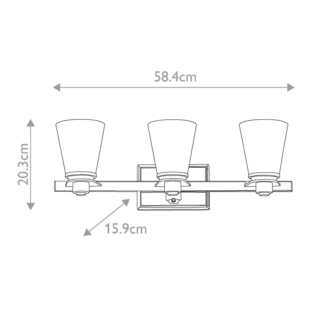 Бра для ванных комнат с белыми стеклянными конусными плафонами Hinkley