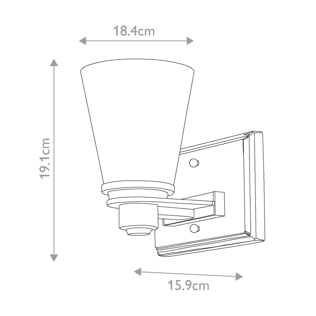 Бра для ванных комнат с белыми стеклянными конусными плафонами Hinkley
