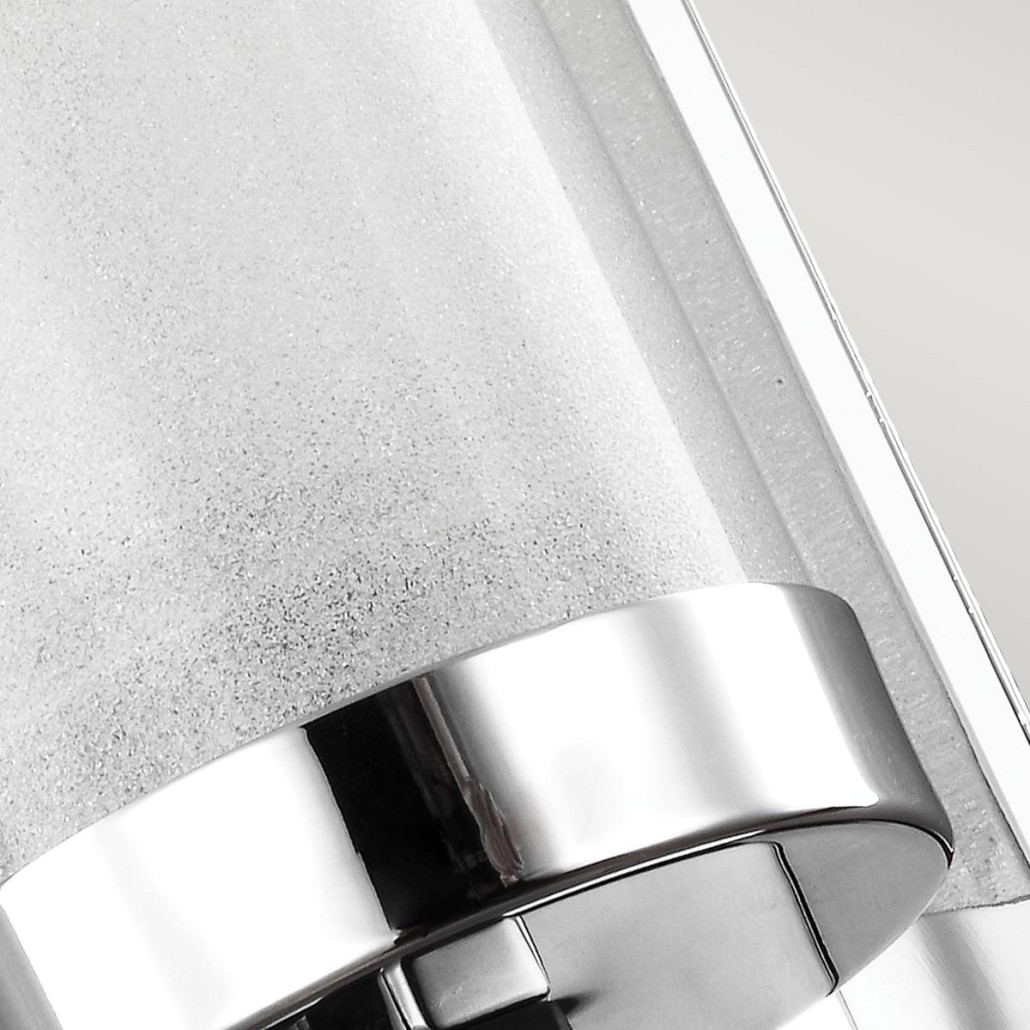 Бра для ванных комнат с цилиндрическим плафоном на прямоугольном зеркальном основании Feiss