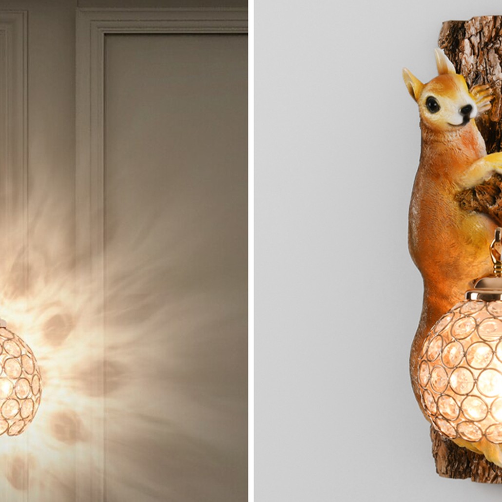 Бра для детской Белка на дереве Squirrel Wall Lamp