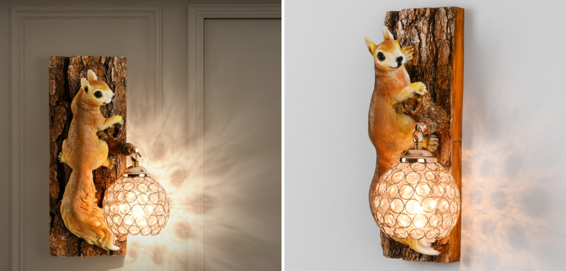 Бра для детской Белка на дереве Squirrel Wall Lamp