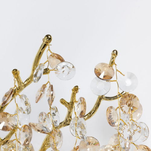 Бра золотого цвета с ветвями и прозрачными хрустальнымих подвесками Droplet Chandelier